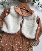 MK0027 PELUŞ KÜRKLÜ TAKIM TULUM Kahverengi
