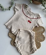 MK0030 MEYVE KONSEPT SUMMER TAKIM KİRAZ Krem