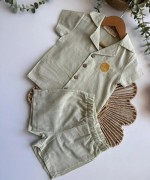 MK0033 KETEN GÜNEŞ NAKIŞLI TAKIM Su Yeşili