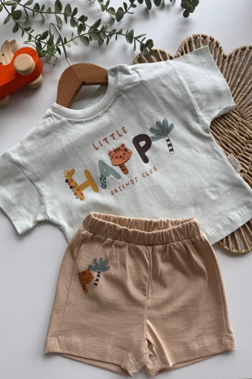 MK0037 100 Pamuk Happy Takım Su Yeşili
