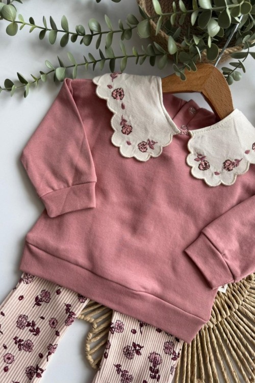 MK0047 Bebe Yaka Rose Takım Gül