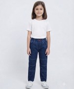 MK0054 Çift Çepli Beli Lastikli Pantalon Mavi