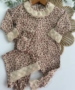 MK0072 Leopar Konsept Dantelli 3 Lü Set Leopar