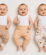 MK0080 Çiçek Desenli Fitilli Tayt Set Ekru Turuncu