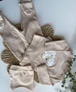MK0084 Kuzu Peluş 3 lü Zıbın Takım Krem