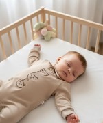 MK0088 Ayıcık Nakışlı Tulum Krem