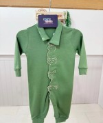 MK0088 Ayıcık Nakışlı Tulum Yeşil