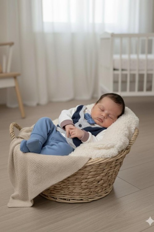MK0099 Çift Katlı Yelekli Tulum Lacivert