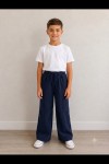 MK0114 Bürümcük Cep Detay Pantolon Lacivert