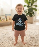 MK0118 %100 Pamuk Bebek Takım Bluey Siyah