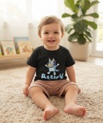 MK0118 %100 Pamuk Bebek Takım Bluey Siyah