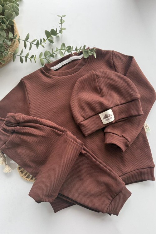 MK0124 Kaşkorse 3 lü Set  Kahverengi
