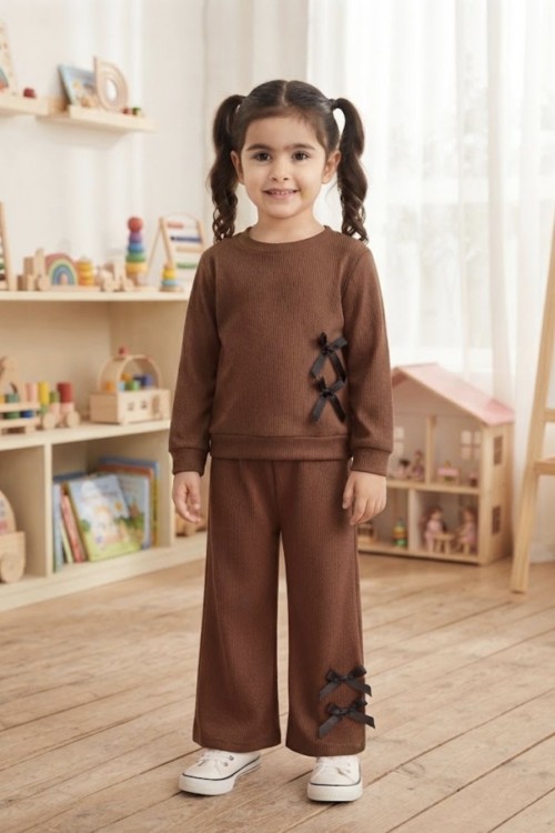 MK0127 Kurdele Fitilli Takım Kahverengi