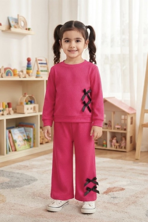 MK0127 Kurdele Fitilli Takım Pembe