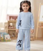 MK0127 Kurdele Fitilli Takım Bebe Mavisi