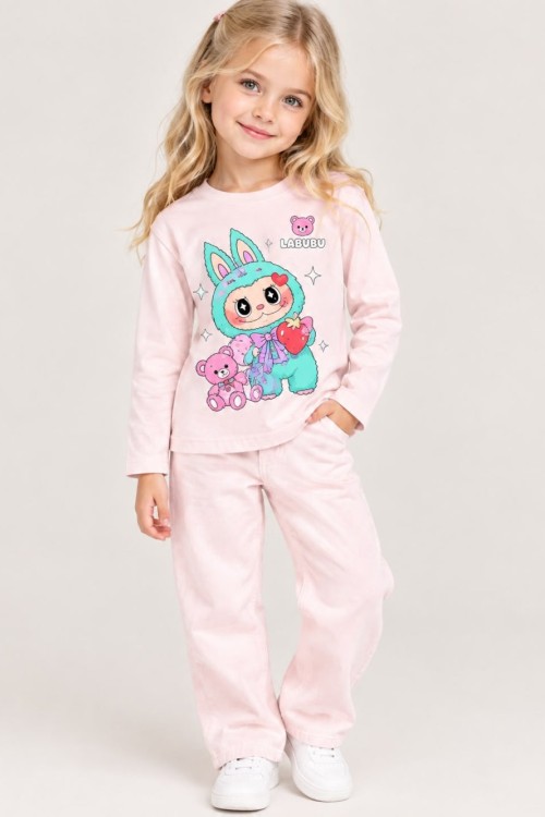 MK00144 Labubu Şeker Toz Pembe  Açık Pembe