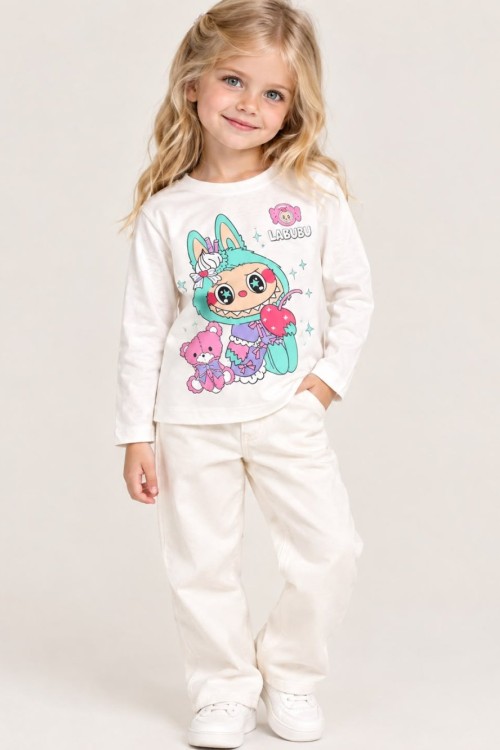 MK00144 Labubu şeker beyaz Beyaz