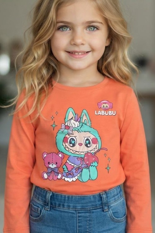 MK00144 Labubu şeker turuncu Turuncu