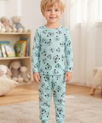 MK00150 Pandalı Pijama Takımı Turkuaz