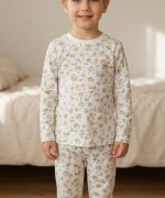 MK00150 Palmiye Pijama Takımı Sarı