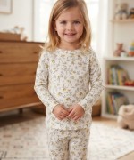 MK00150 Palmiye Pijama Takımı Sarı