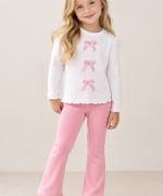 MK00152 Kurdeleli Fitilli Takım Açık Pembe