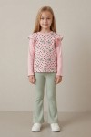 MK00156 Fırfır Detay Fitilli Takım Pembe