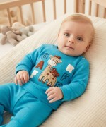 MK00163 Zürafa Pijama Takımı  Mavi