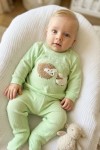 MK00163 Sheep Pijama Takımı Yeşil Mint Yeşili