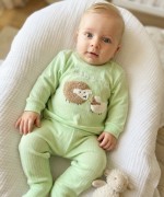 MK00163 Sheep Pijama Takımı Yeşil Mint Yeşili