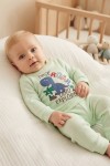 MK00163 Dinozor Pijama Takımı Yeşil Yeşil Ayçiçeği