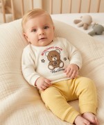 MK00163 Moschino Bear Pijama Takımı Sarı Sarı