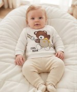 MK00163 Cool Bear Pijama Takımı Bej Bej