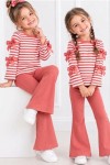 MK00166 Kol Fiyonk Detay Fitilli Takım pembe  Pembe
