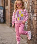 MK00172 Best Day Çizgili Takım Açık pembe  Açık Pembe