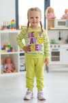 MK00172 Best Day Çizgili Takım Yeşil
