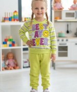 MK00172 Best Day Çizgili Takım Yeşil